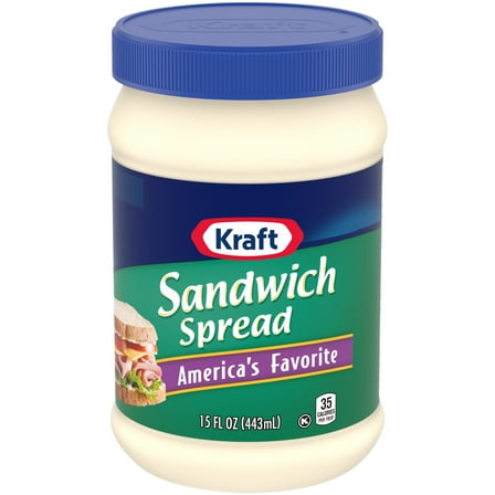 Kraft America's Favorite Sandwich Spread, 15 fl oz Jar-Pack Of 2