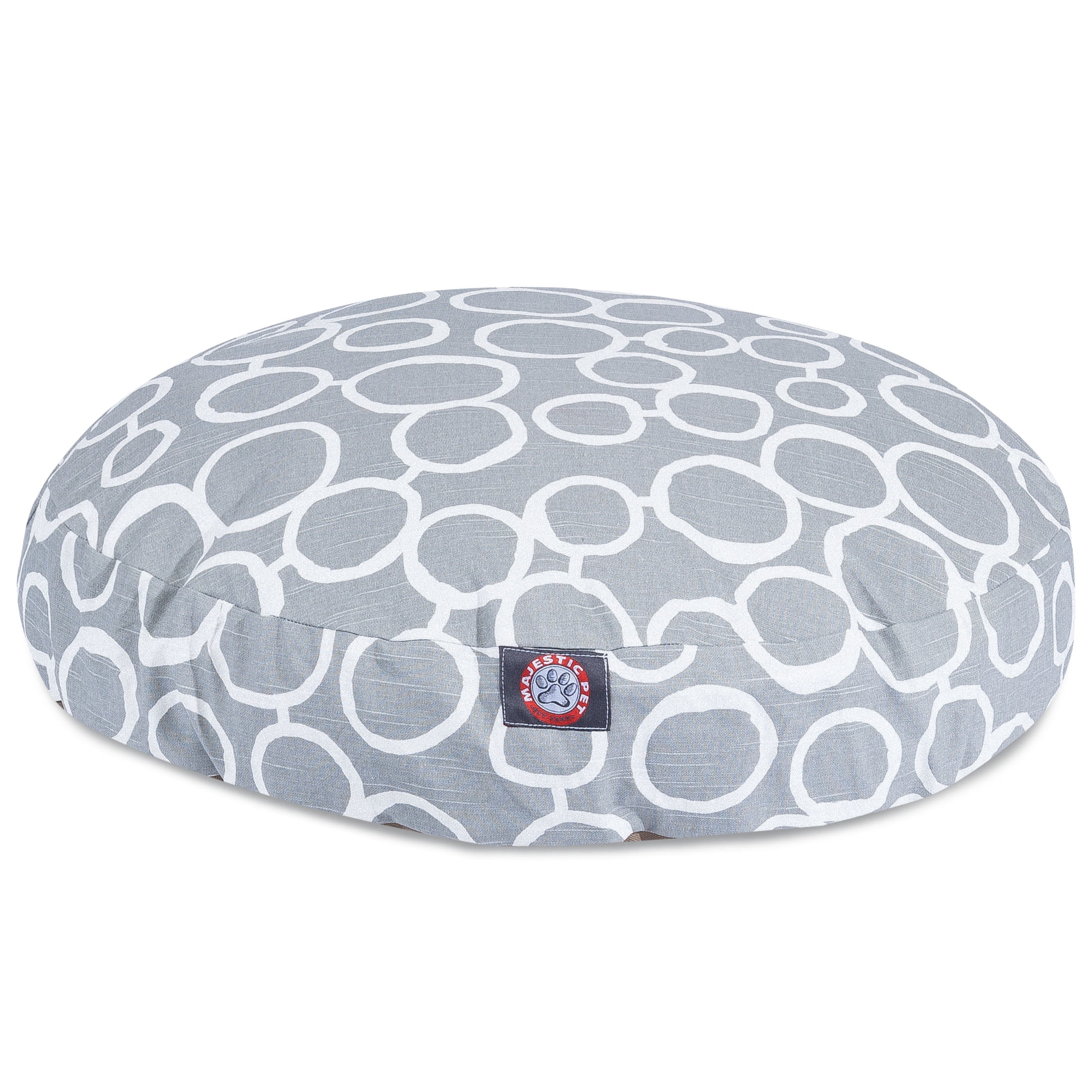Majestic Pet Fusion Round Dog Bed Cotton Twill Removable Cover Gray Large 42 x 42 x 5