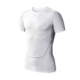 thumbnail image 1 of UKAP Mens Compression Quick Dry Shirt O-Neck Short Sleeve Casual T-Shirt Solid Color Bodybuilding Base Layer Activewear, 1 of 4