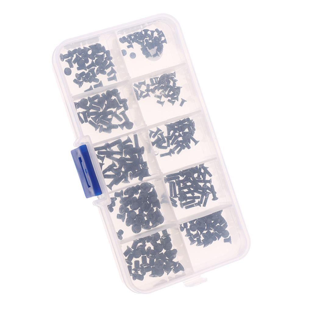 funtasica 2x300Pcs M2/M2.5/M3 Head Machine Screws Assortment , Black+Black, 4 Pcs