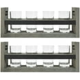 thumbnail image 6 of MyGift Vintage Gray Wood Beer Flight Sampler Serving Tray with 4 Tasting Glasses, 2 Piece, 6 of 7
