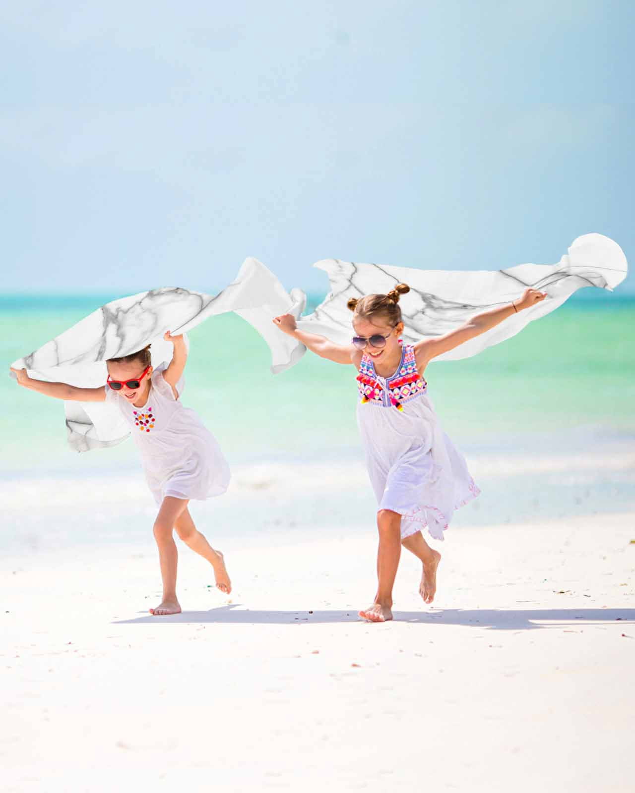 Marble White Beach Towels Oversized Super Absorbent, Ombre Grey Modern Minimalist Lightweight Bath Towel Quick Dry Sets For Bathroom/Pool/Rv Camping/Beach Play/Gym Room/Picnic 23"x47"