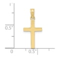 thumbnail image 5 of Diamond2Deal 10k Yellow Gold Polished Cross Pendant for Women (L- 0.91 inch, W-0.4 inch), 5 of 5