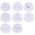 thumbnail image 2 of 8 Pcs Merry Christmas Cookie Stamp Clear Pattern 3D Raised Design Create Unique Baked Time-Saving Christmas Cookie Baking Stamp Circle One Size, 2 of 13