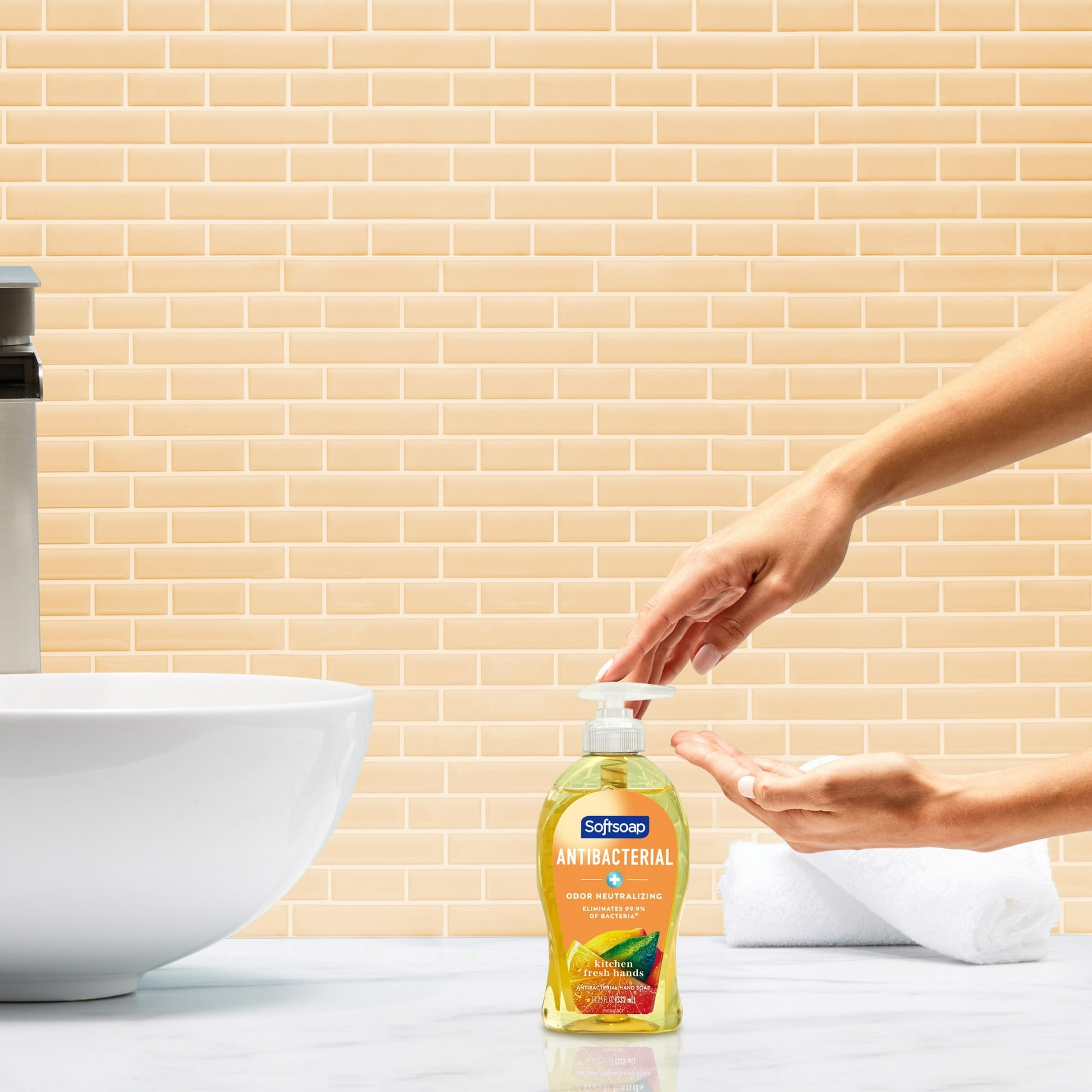 Softsoap Liquid Hand Soap, Antibacterial Kitchen Fresh Hands, 11.25 oz, 3 Pack