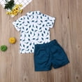 thumbnail image 7 of Xingqing Toddler Baby Boy Short Sleeve Button Down Shirt & Shorts Set 1T 2T 3T 4T 5T 6T Outfits Summer Clothes, 7 of 7