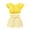 Yellow, variant on Mercatoo Baby Outfits for Girls Toddler Kids Girl's Outfits Solid Color Short Sleeve O Neck Crop Casual Girls Sweatsuits Set