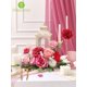 thumbnail image 4 of Caja combinada de flores artificiales Alecono de color rosa intenso con tallos, 4 of 8