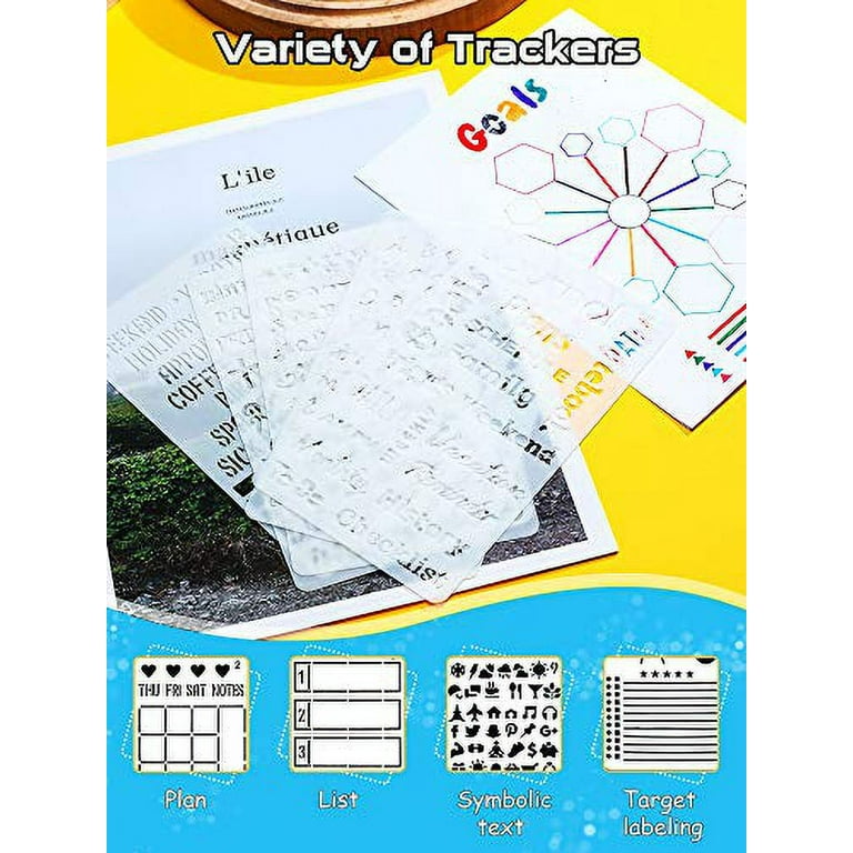  36 PCS Plastic Journal Stencils for Bullet Dot Journal  Notebook Diary Drawing Scrapbook Stencils for Journaling 4x7 Inch : Arts,  Crafts & Sewing