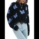 thumbnail image 2 of Suéter Y2K Harajuku Hip Hop de Punto con Diseño de Mariposa, Estilo Gótico, Estilo Urbano, Estilo Punk, Tops Negro S, 2 of 10