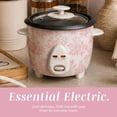 thumbnail image 6 of COOK WITH COLOR Rice Cooker, 6-Cup with Tempered Glass Lid, Floral Pink, 6 of 7