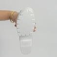 thumbnail image 3 of Womans Sandals Oofos Slides for Women Women's Fashionable Casual Summer Solid Color Fish Mouth Head Style High Heels Sandals White, 3 of 8