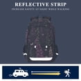 thumbnail image 5 of FORMRS Unisex School Backpack 17" Student Travel Bag with Laptop Compartment, Dark Purple Floral Pattern, 5 of 7