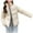 White, variant on Womens Puffer Jacket Zip up Long Sleeve with Hood Casual Winter Coats Red