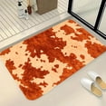 thumbnail image 6 of Dtchengua Western Cow Print Bath Mats 16x24 Inch for Bathroom, Soft Absorbent Cow Bath Rug for Kitchen Bathroom Laundry Bedroom Living Room Decoration(Brown), 6 of 7