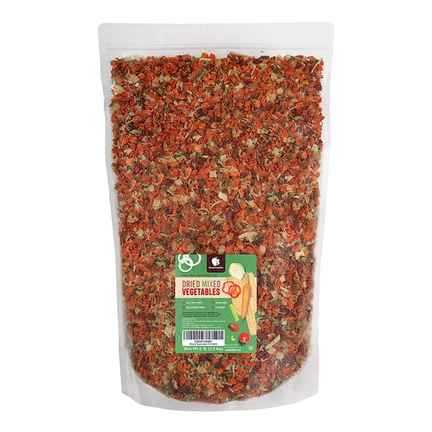 Gourmanity 5 lb Dehydrated Mixed Vegetables, Dried Bulk Vegetables