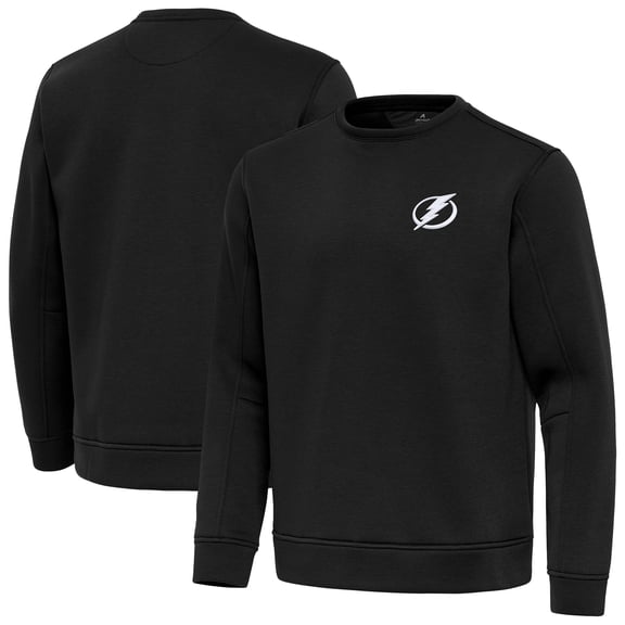 Men's Antigua Black Tampa Bay Lightning Relevant Lightweight Pullover Sweatshirt