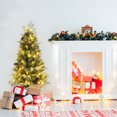 thumbnail image 2 of Costway 4ft Pre-lit Snowy Christmas Entrance Tree w/ 100 LED Lights & Pine Cones, 2 of 10