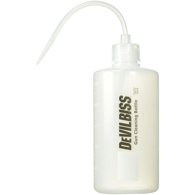 Botella limpiadora DeVilbiss DPC8 con capacidad para pistola pulverizadora, 480 ml