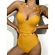thumbnail image 3 of Augper Women's Sexy Solid Color Swimwear High Waist Swimwear, 3 of 3