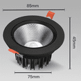 thumbnail image 3 of LED Ceiling Down Lighting Round Lights Recessed Super Bright Anti-Dazzle Home Fixture, 3 of 5