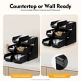 thumbnail image 3 of 6 Compartment Serve Condiment Bin, 3-Tier Self Serve Condiment Bin Stand, Plastic Containers Storage Bins, Countertop Condiment Organizer for Coffee Shops Restaurants Bars, 3 of 13
