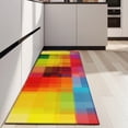 thumbnail image 4 of Colorful Rainbow Checkered Pattern Kitchen Rug Mat,Kitchen Runner Rugs Non Skid Washable,Decorative Kitchen Floor Mats for Kitchen,Sink,Laundry,17"X47", 4 of 5