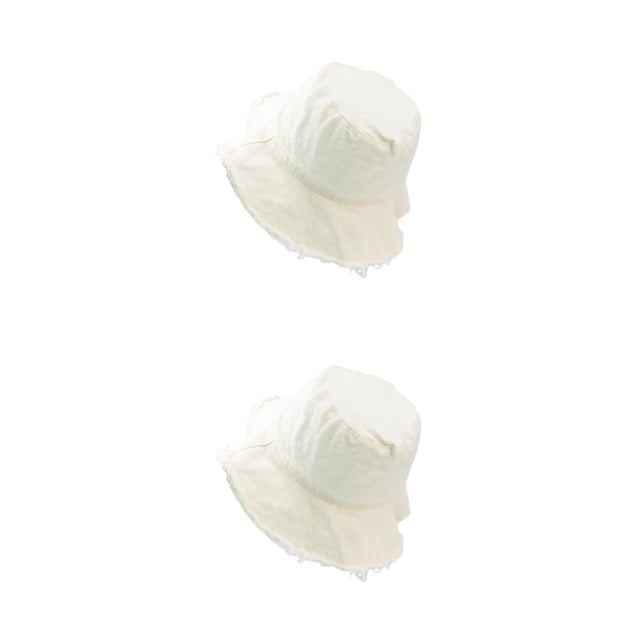 kurtrusly Bucket Hat Fashionable Sun Protection For Outdoor Activities Casual Comfort beige 2Set