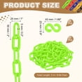 thumbnail image 2 of Uxcell Barrier Chain, (9.8ft 1" Dia., Green), Plastic Safety Chain Links with S Hooks for Crowd Control Queue Line Parking Lot Fence Gate Concert Construction Site Decoration, 2 of 7