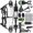 BLACK, variant on Archery Steel Ball Dual-Use Compound Bow Set 30-70LBS IBO 340FPS Hunting RH/LH