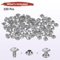 thumbnail image 4 of Remaches de cristal claro Uxcell 0.28 pulgadas 100 piezas para hacer manualidades, studs transparentes para ropa, 4 of 7