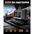thumbnail image 4 of Jump Starter with Air Compressor & Tire Inflator, 8000A 12V Jumper Box for Car (All Gas/12L Diesel) with 150 PSI Air Compressor and Portable Power Bank, jumper cables, 4 of 8