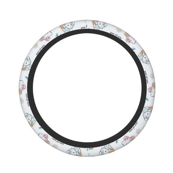 Hello Kitty Elastic Steering Wheel Cover Stylish Neoprene Decorative Car Accessories for Universal Auto