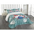 thumbnail image 3 of Ambesonne Bowling Party Quilted Bedspread Set 3 Pcs, Retro Comic Blast, Queen Size, Multicolor, 3 of 5