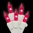 thumbnail image 2 of Vickerman 50 Pink Mini Light Set on White Wire, 16' Christmas Light Strand, 2 of 2