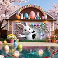 thumbnail image 5 of Garage Door Easter Banner 16x7 ft, Bunny Rabbit & Egg Spring Flower Cover Decoration, Large Outdoor Indoor Hanging Background for Party Supplies & Welcome Decor, 5 of 6