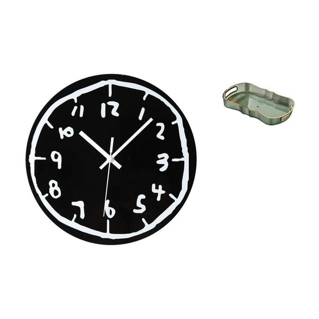 Reloj De Pared Acrílico Con Adorno Moderno Minimalista, Reloj Decorativo Para Cocina, Oficina, Comedor, Bandeja Para Servir Comida, Baño, Bandeja Para Frutas, Cafetería, Bandeja Para Guardar