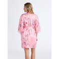 thumbnail image 3 of Joyspun Women’s Lace Trim Satin Robe, Sizes S-3X, 3 of 4