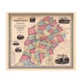 thumbnail image 6 of 1856 Chester County Pennsylvania Map - Chester County PA Map Wall Art - Also Includes Inset of Borough of West Chester PA Showing Property Tracts and Owner Names, 6 of 8