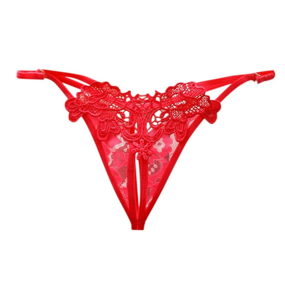 Womens Crotchless Panties Cheeky Panties One Size Sexy Panties for Women Red Panties