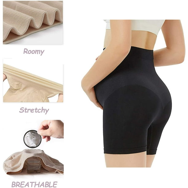 Womens Seamless Maternity Shapewear High Waist Mid-Thigh Pettipant Pregnancy  Underwear for Belly Support 