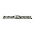 thumbnail image 2 of Bandini 20mm Silver Tone Stainless Steel Watch Band for Men - Metal Replacement Watch Strap - Adjustable Length - Push Button Deployment Clasp - Link Removal Tool Included, 2 of 7