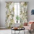 thumbnail image 6 of Kitchen Curtains 84 Inch Length 2 Panels, Tropical Leaf Grommets Window Treatment Curtain, Palm Leaves Plants Vintage Spring Green Thermal Curtains Drapes for Living Room/Bathroom, 6 of 9