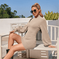 thumbnail image 3 of SOMER Sweater Dress, Fall Winter Wedding Guest Dresses for Women 2025 Elegant Classy Pullover Casual Long Sleeve Dress for Women Cute Cozy, 3 of 6