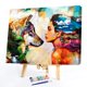 thumbnail image 2 of Cuadros Decorativos Chica y lobo pintura por números DIY acrílico sin marco imagen sobre lienzo (D) Likrtyny embutido en tela, 2 of 6