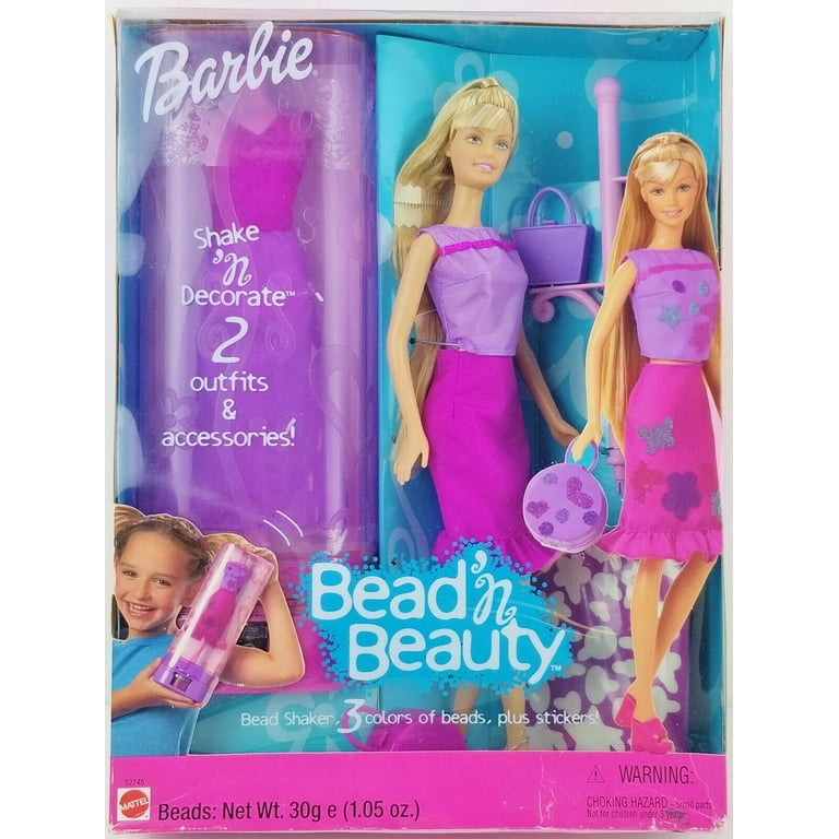 barbie bead n beauty doll w 2 outfits accessories 2001