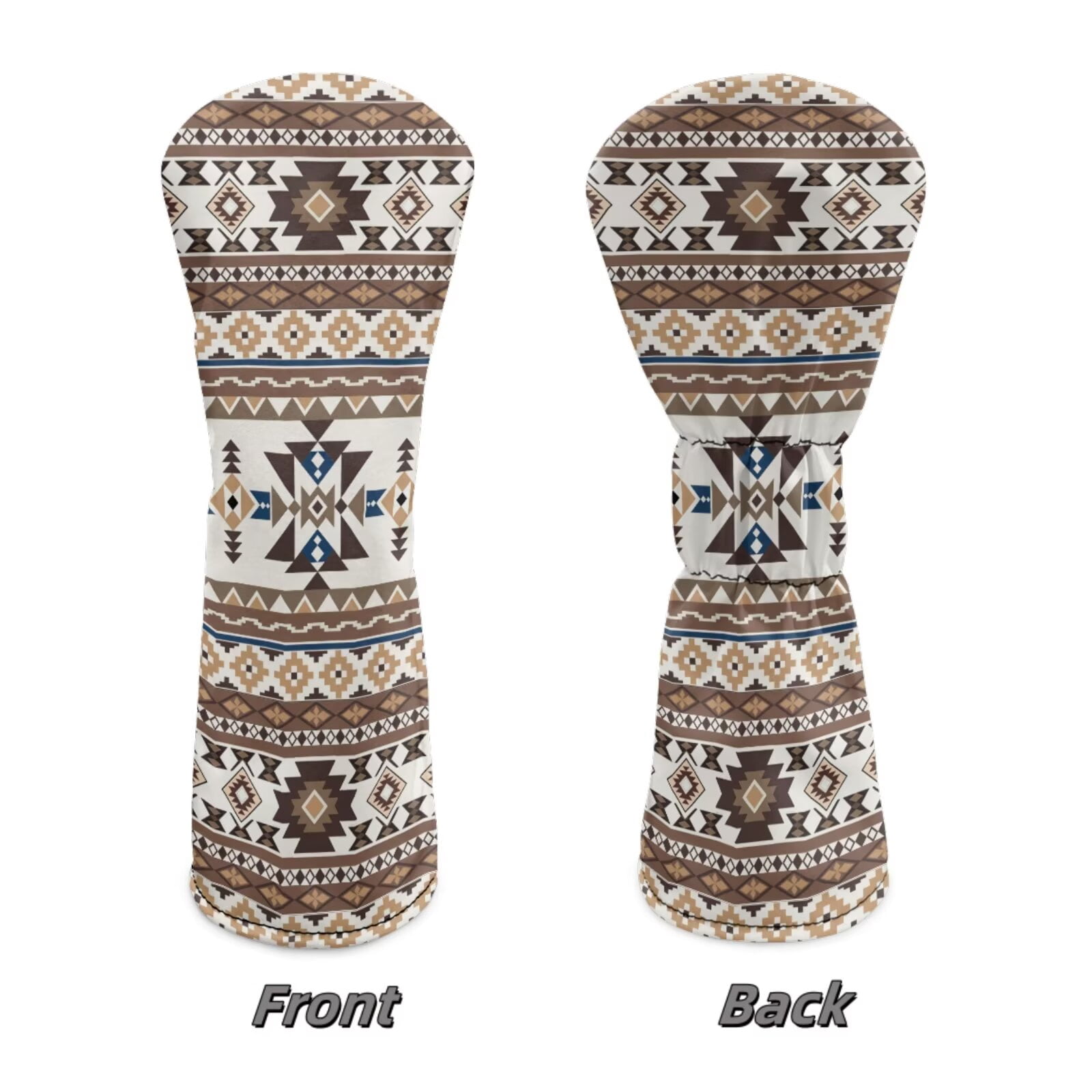 Uorisanigo Golf Club Head Covers, 3 Pack Aztec African Tribal Golf Head Covers, Hybrid Headcovers Set with Premium PU Leather, Designed to Fit All Woods and Drivers, Outdoor Accessories