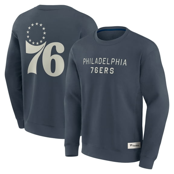 Men's Fanatics Blue Philadelphia 76ers Elements Future Ground Lettering Pullover Sweatshirt