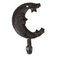 thumbnail image 6 of Pack Of 3 Rustic Cast Iron Celestial Half Crescent Moon And Stars Wall Hooks, 6 of 10