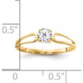 thumbnail image 2 of 14K Yellow Gold 4mm Cubic Zirconia Ring (Size 6) Made In United States x9674cz, 2 of 5